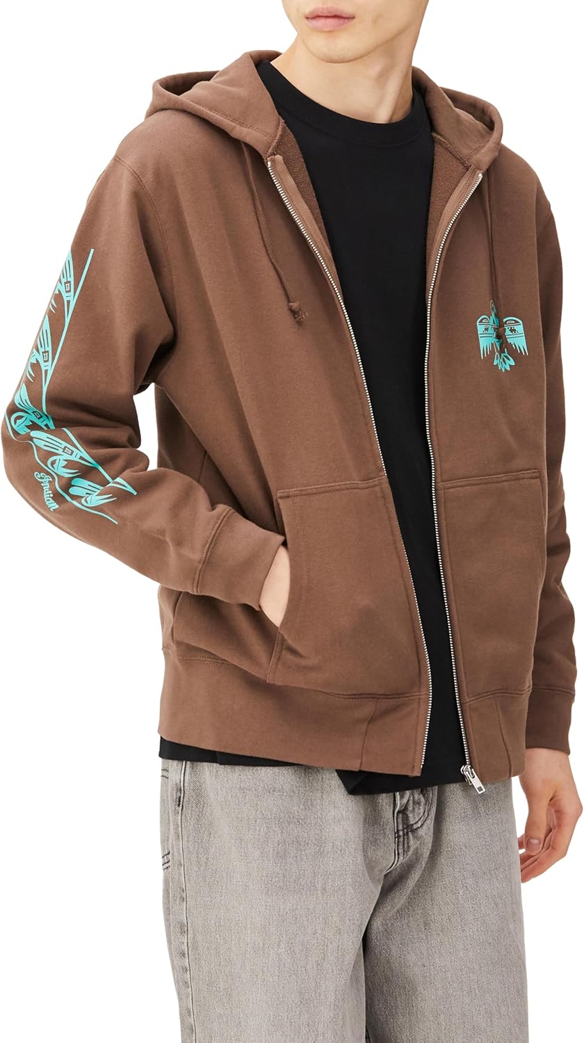 

Толстовка с капюшоном с изображением индийской птицы хопи Indian, темно-коричневый