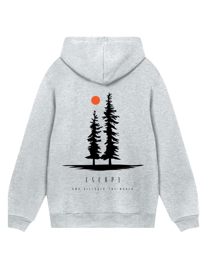 

F4NT4STIC Худи Escape Discover the World Pinetree серого меланжевого цвета