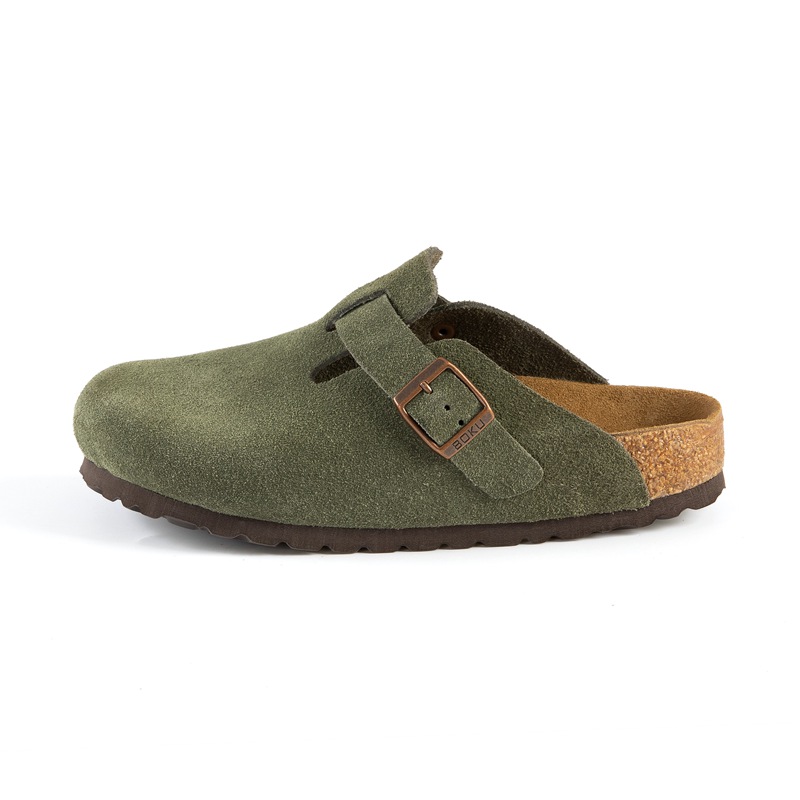 Босоножки с обернутым носком унисекс Army Green Boku