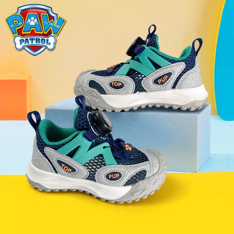 Детские кеды PAW PATROL из синтетической кожи и текстиля серо-голубые — фото 4