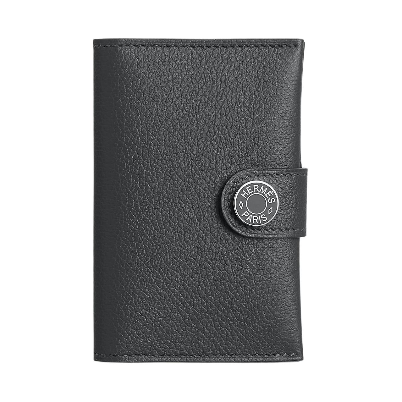 

HERMES Кожаный картхолдер R.M. Evercolor женский пыльно-серый, Dusty Gray