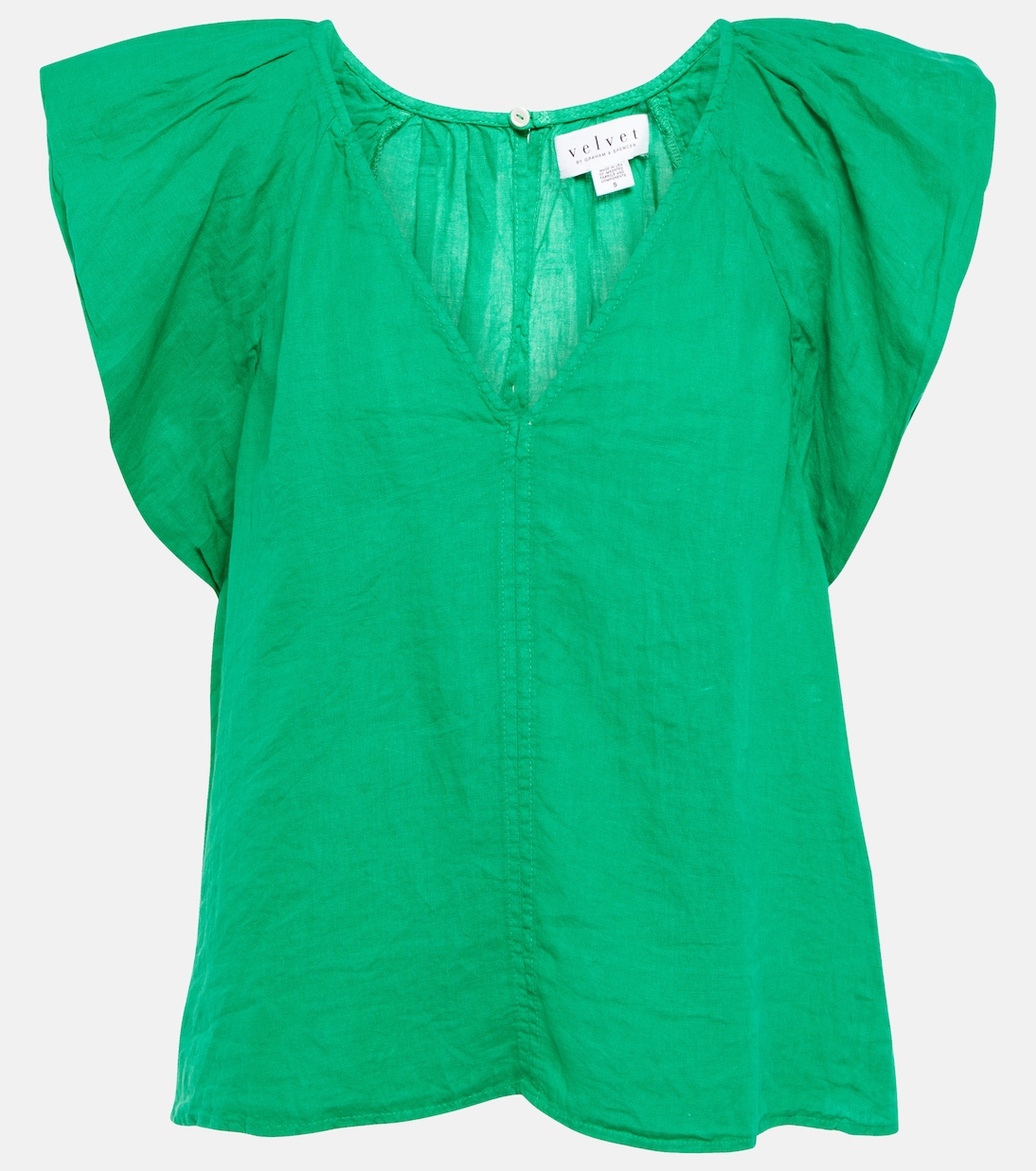 

Льняной топ Ava Velvet, Jade