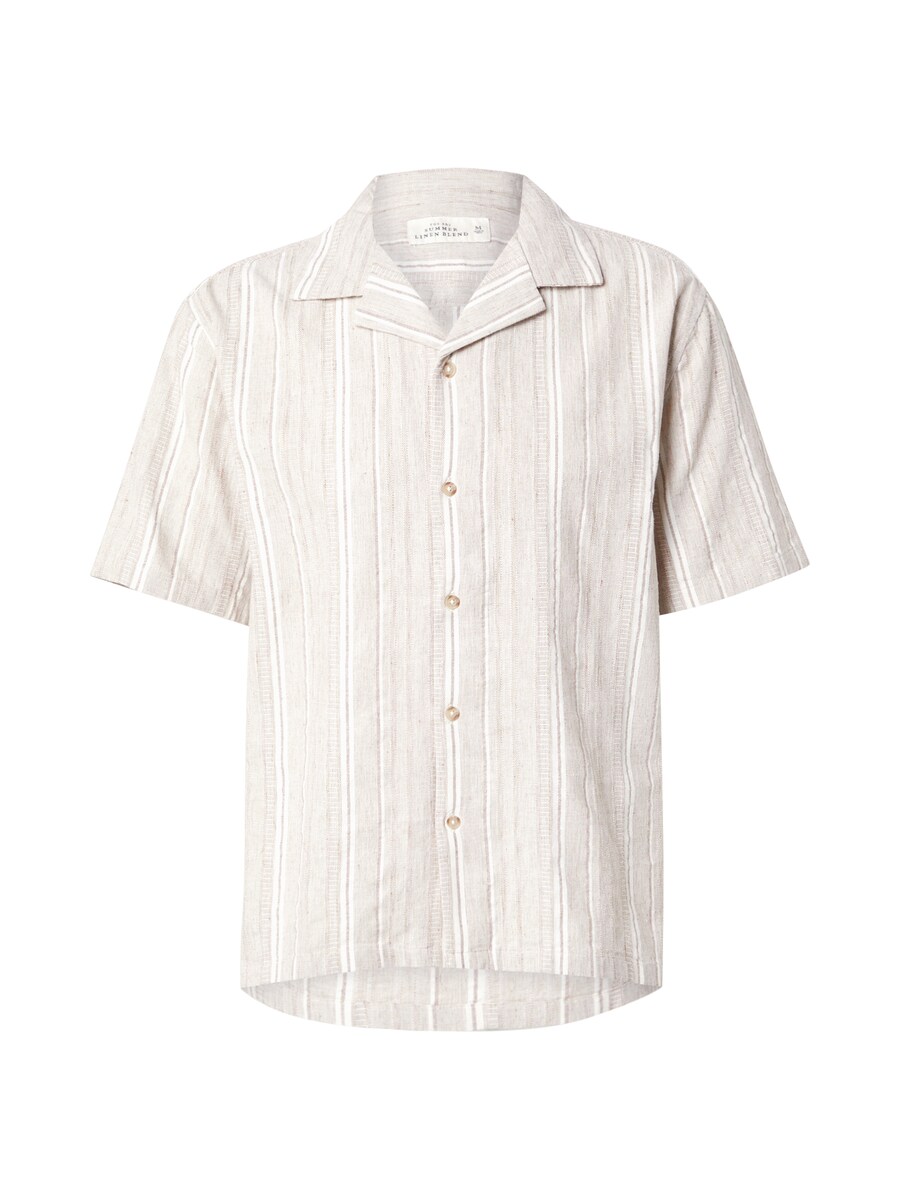 

Рубашка на пуговицах классического кроя Abercrombie & Fitch DOBBY LAYER, кремовый