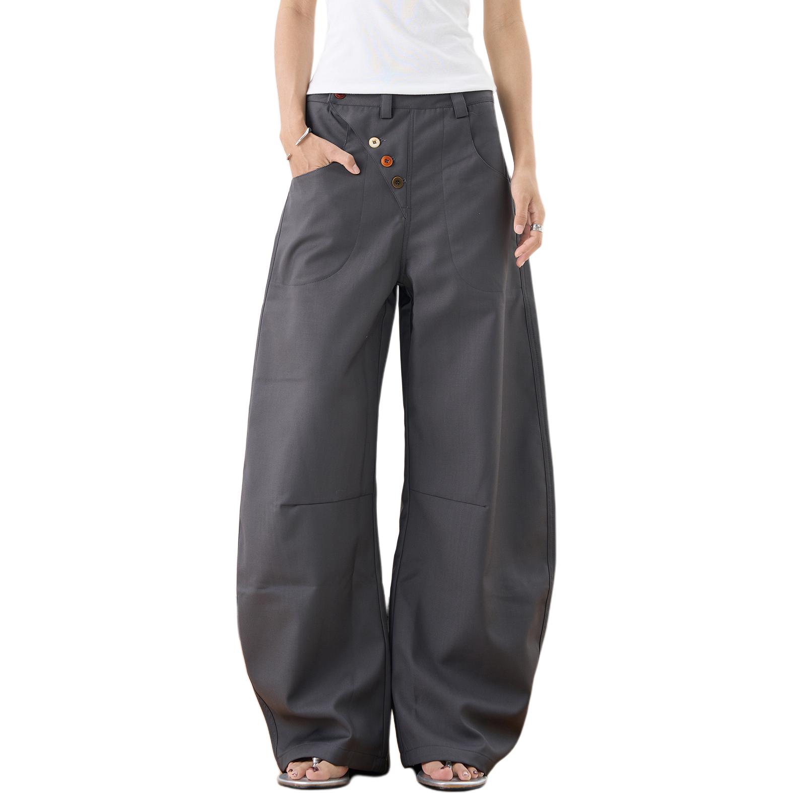 

NEVER RULE Брюки Casual Unisex серые умеренные