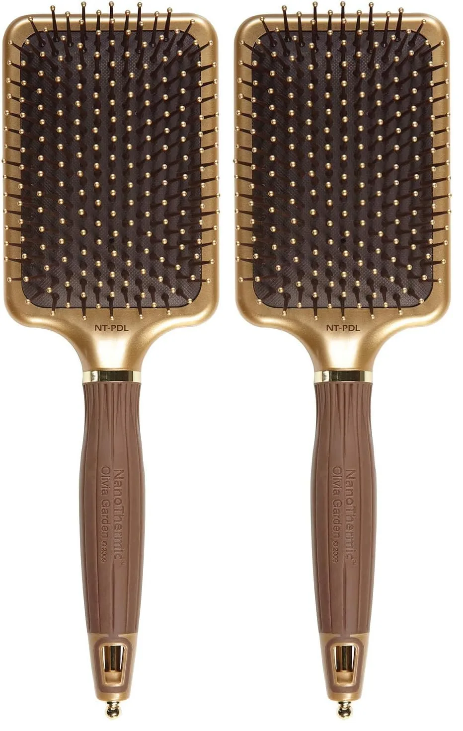 Расческа-стайлер Olivia Garden Ceramic + Ion Nano Thermic Hair Brush Паддл-щетка (2 шт.)
