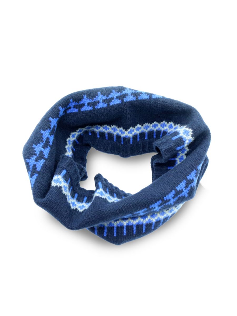 

Шарф Fairisle Cashmere Infinity Portolano, цвет Blue Combo