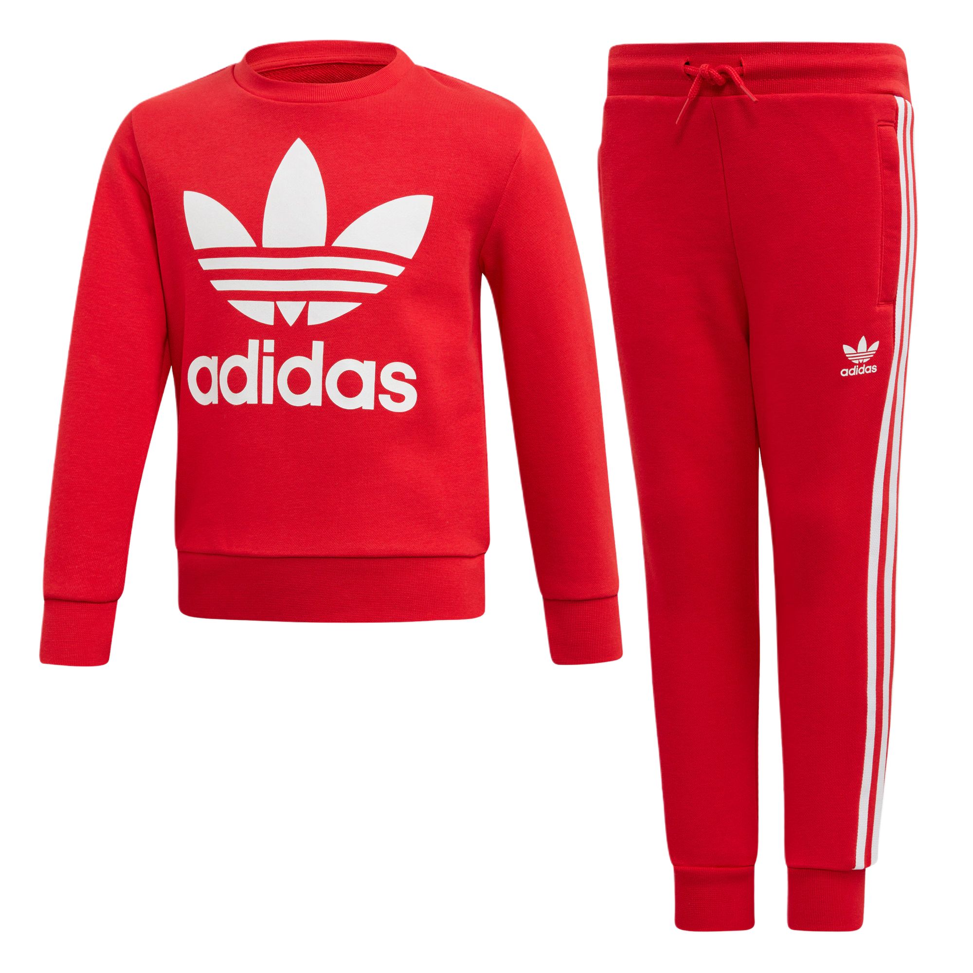 Повседневный спортивный комплект красный для детей 3-7 лет Adidas Originals — фото 2
