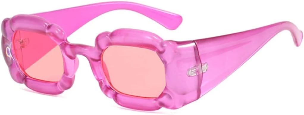 

Модные солнцезащитные очки большого размера для мужчин и женщин, винтажные, стильные, для путешествий и вечеринок, с защитой от УФ-излучения UV400 VVTWSSW, Purple Pink