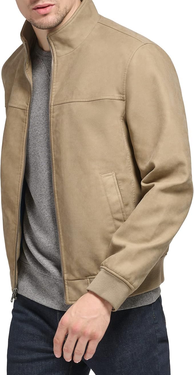 Мужская куртка-бомбер из искусственной кожи Tommy Hilfiger, Sand — фото 2