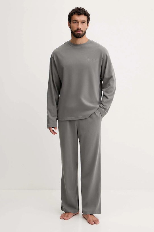 

Хлопковая пижама Calvin Klein Underwear, серый