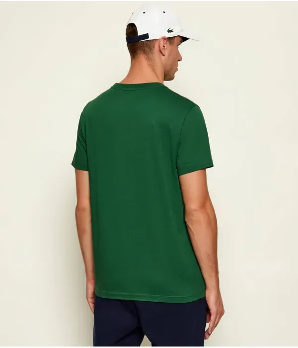 Футболка Lacoste x Новак Джокович regular fit Lacoste, бутылочно-зеленый — фото 3