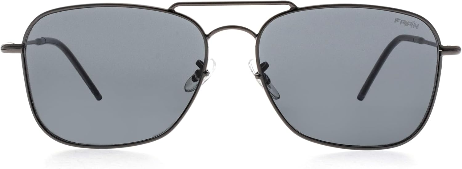 

Квадратные солнцезащитные очки-авиаторы FAA'N для мужчин и женщин, линзы с обратной ориентацией, модные солнцезащитные очки с защитой от УФ-излучения, металлические линзы, Dark Gunmetal Grey Lens
