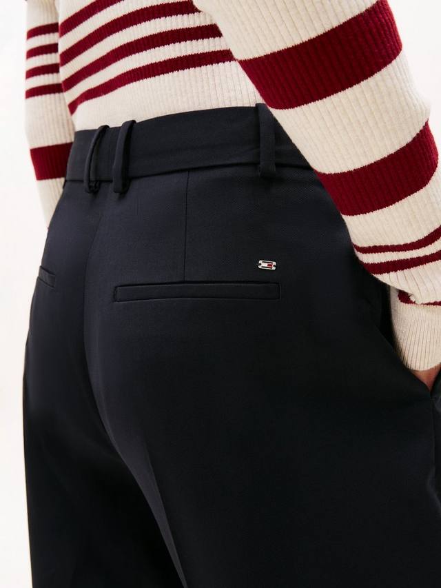 Классические зауженные брюки с прямыми штанинами до щиколотки Tommy Hilfiger, Dark Night Navy — фото 4