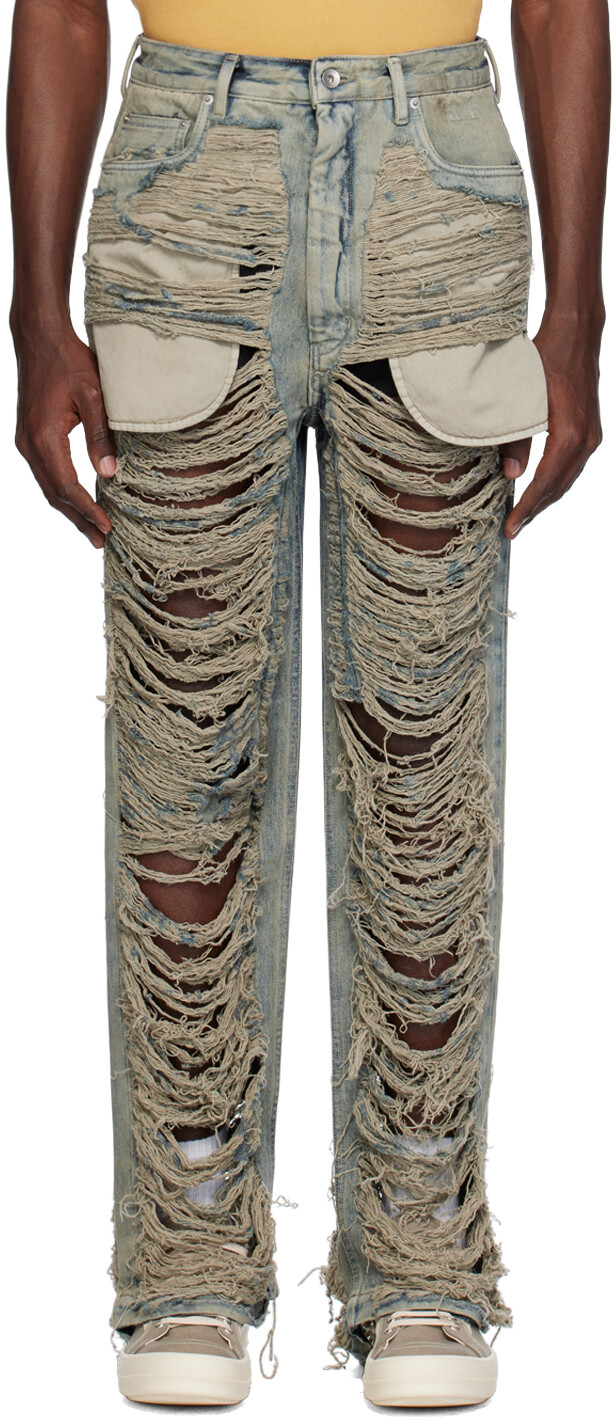 

Синие джинсы Geth Rick Owens DRKSHDW