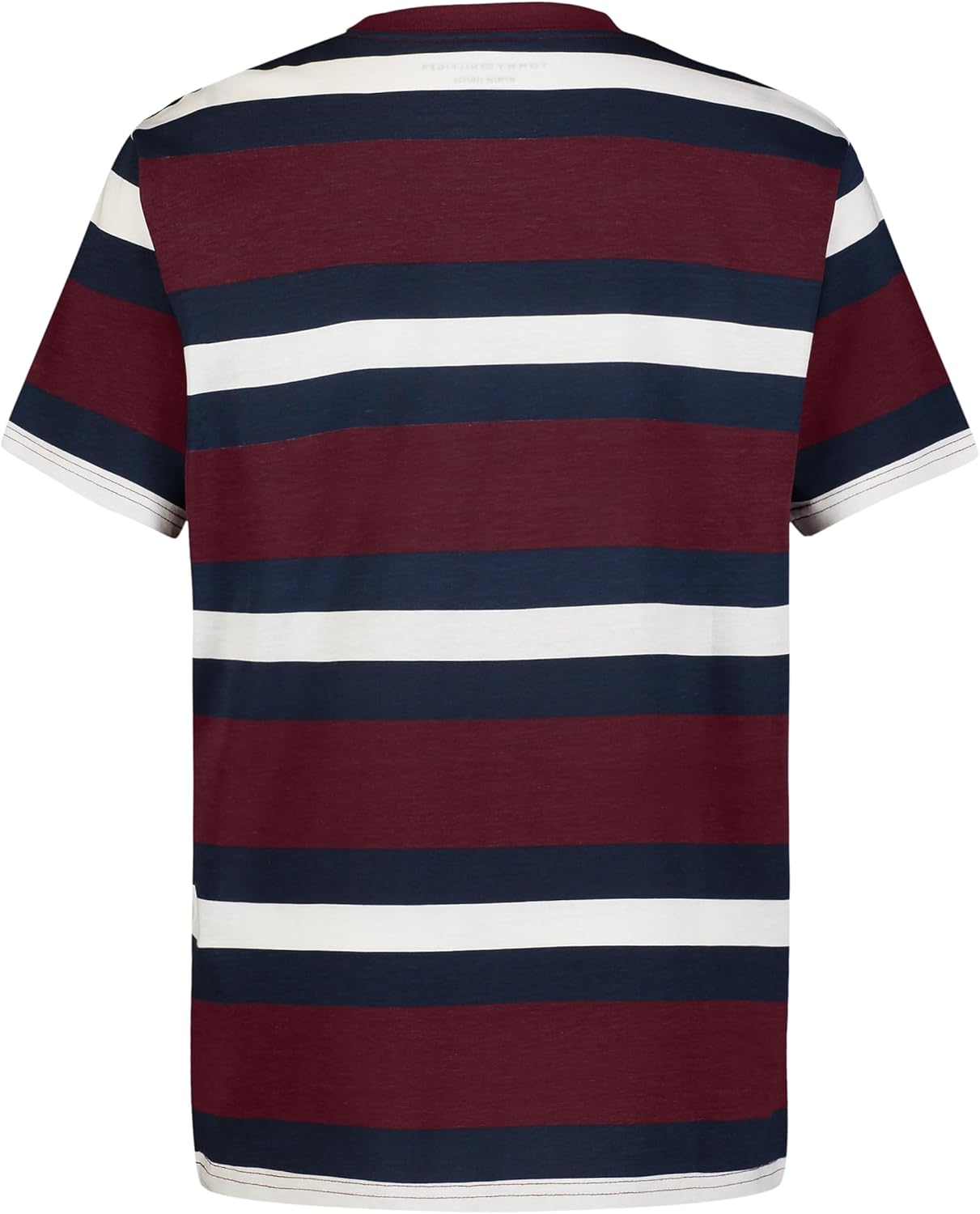 Футболка Tommy Hilfiger Boys с короткими рукавами, полосатой отделкой и круглым вырезом, мягкая, удобная, свободного кроя, Rugby Port — фото 2