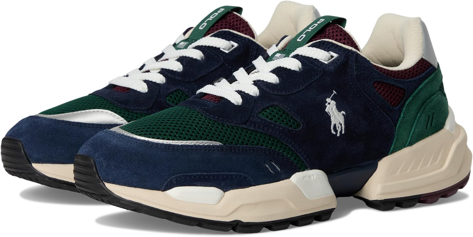 

Кроссовки Polo Ralph Lauren Jogger Suede & Mesh Sneakers, цвет Madison Ave Color-Block