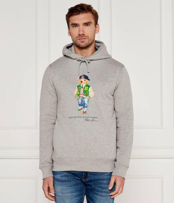 

Толстовка мужская Polo Ralph Lauren с изображением медведя, серый