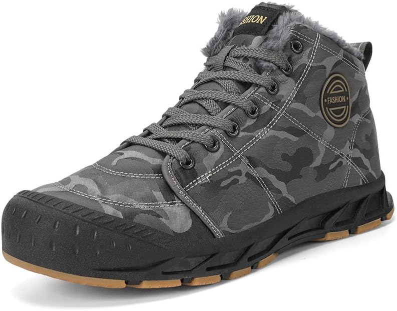 

Мужские водонепроницаемые походные ботинки Тактические ботинки для мужчин Легкие ботинки для улицы Походные ботинки Dikermoon, серый