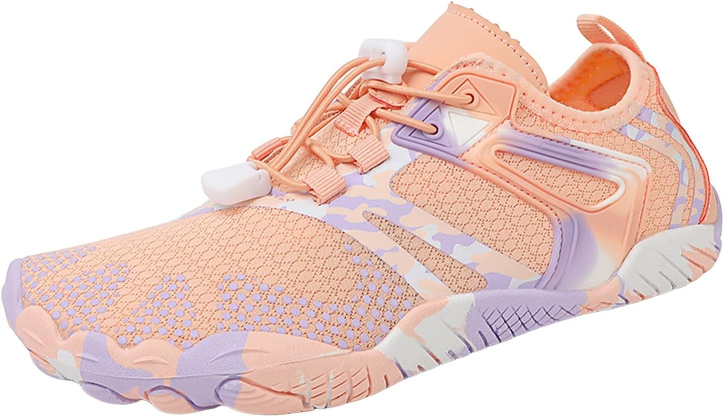 

Мужские водные туфли для плавания босиком, спортивные туфли для плавания на пляже, озере, в бассейне, для серфинга, каякинга, кемпинга, мужские слипоны для походов Iwihmiv, розовый