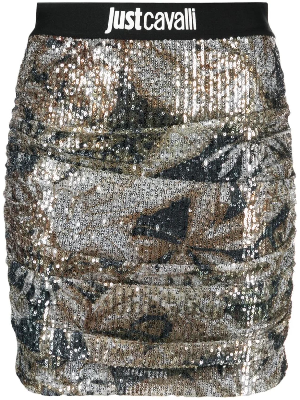 

Just Cavalli юбка с пайетками и сборками, серебряный
