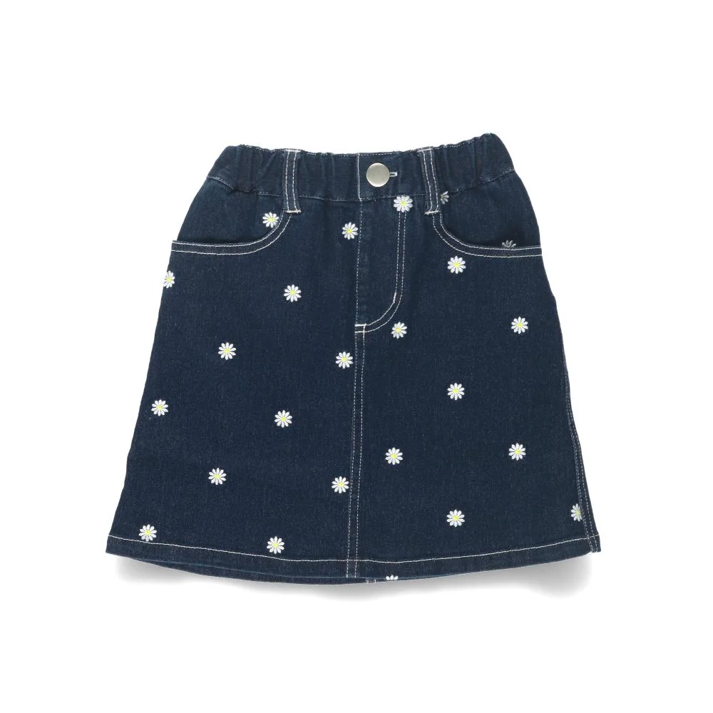 Джинсовая юбка с цветочной вышивкой Branshes, Navy blue — фото 2