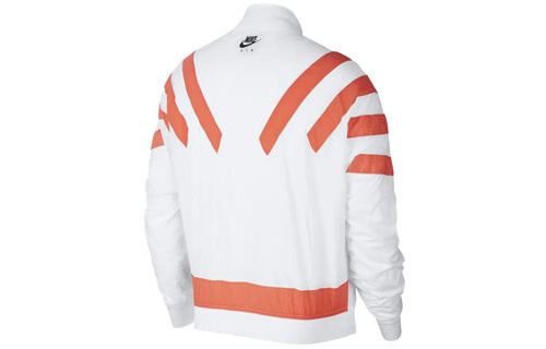 Куртка Air Jordan Srt Lgc Nylon Jacket Stripe Zipper Jacket 'White Red', белый — фото 2
