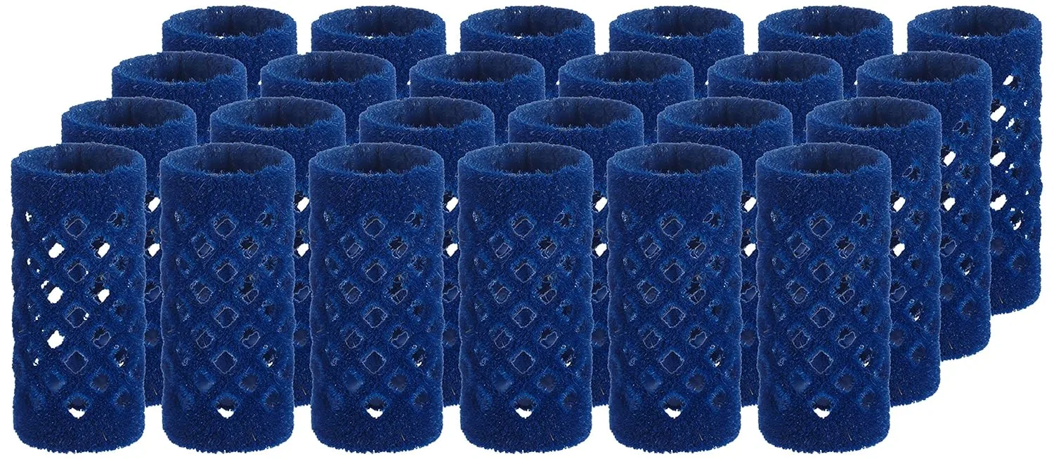 Металлические бигуди Efalock Professional Flocked Short 21 мм, синие, 2 упаковки (2 x 12 штук) Efalock, Blue — фото 2