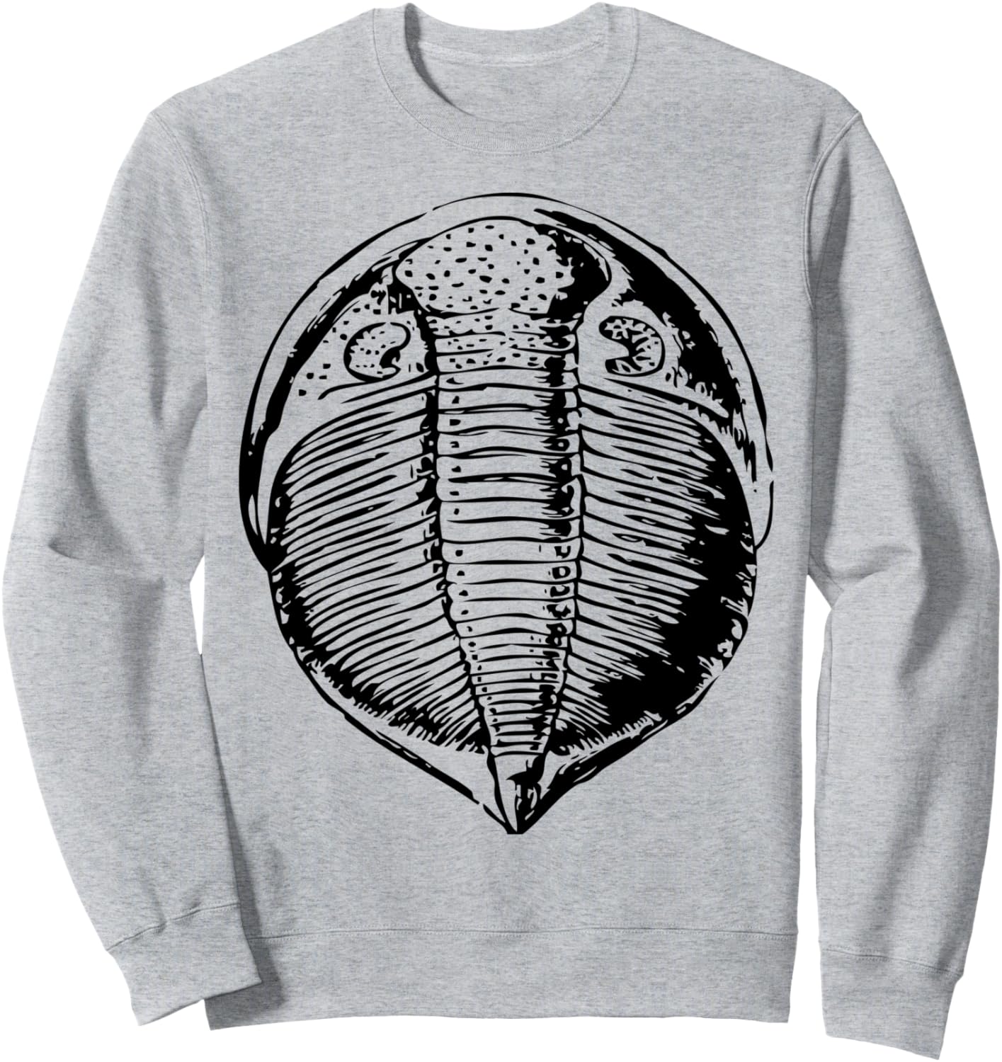 

Толстовка с изображением окаменелости трилобуса Fashion Tees, серый