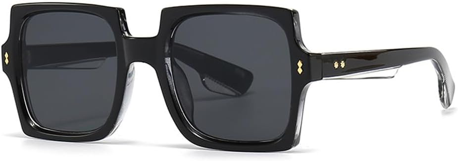 

Большие ретро-солнцезащитные очки для женщин с заклепками, панк-стиль, градиентные линзы, защита от УФ-излучения UV400, большие солнцезащитные очки для мужчин HCPIHF, 3