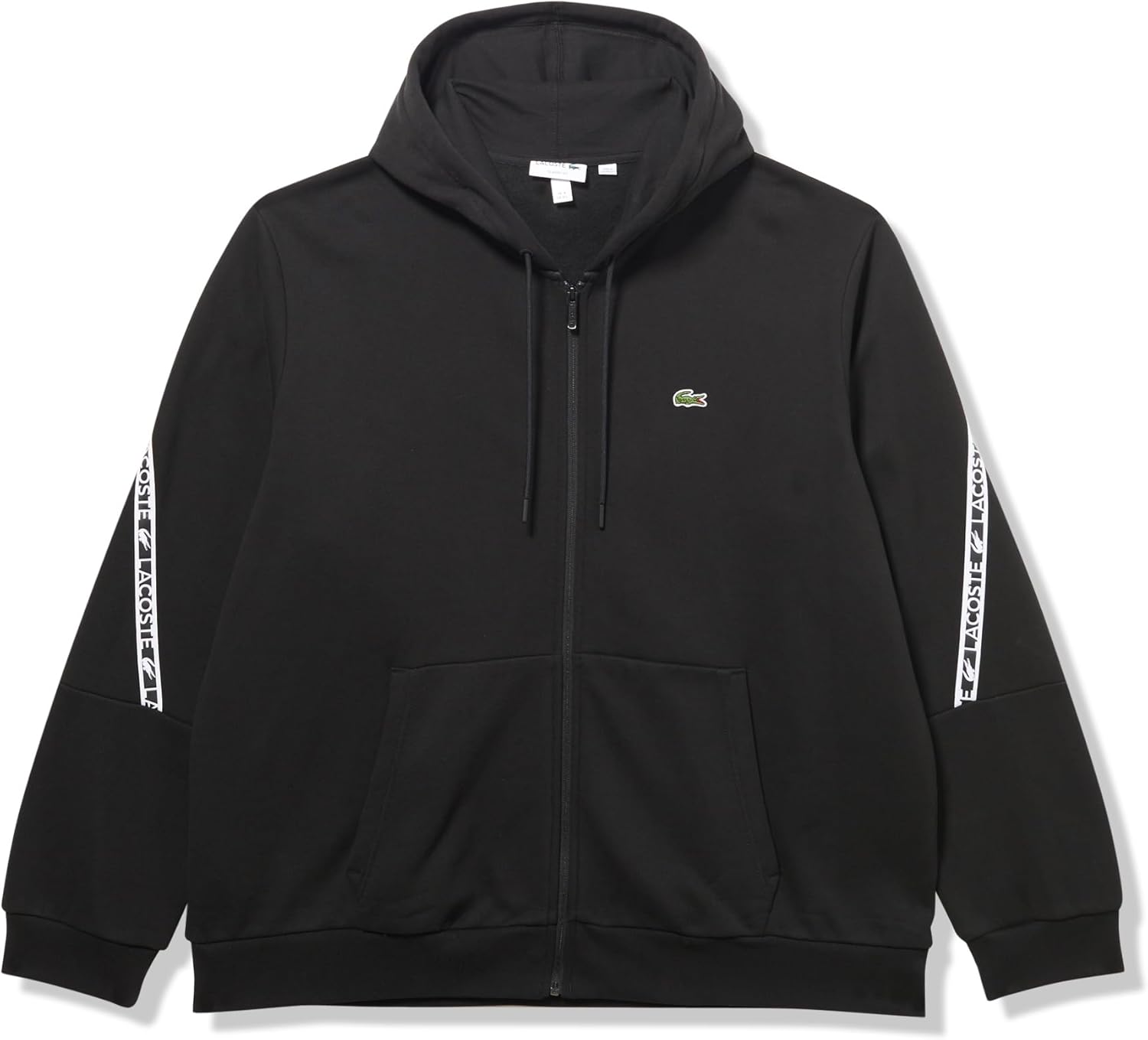 Lacoste мужская худи с принтом и молнией, Black