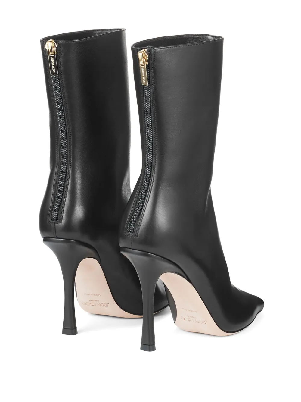 Ботильоны Agathe 100 с заостренным носком JIMMY CHOO, черный — фото 3