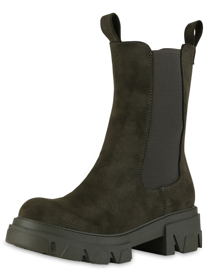 Ботильоны VAN HILL Plateau Boots Harper, цвет olivgrün