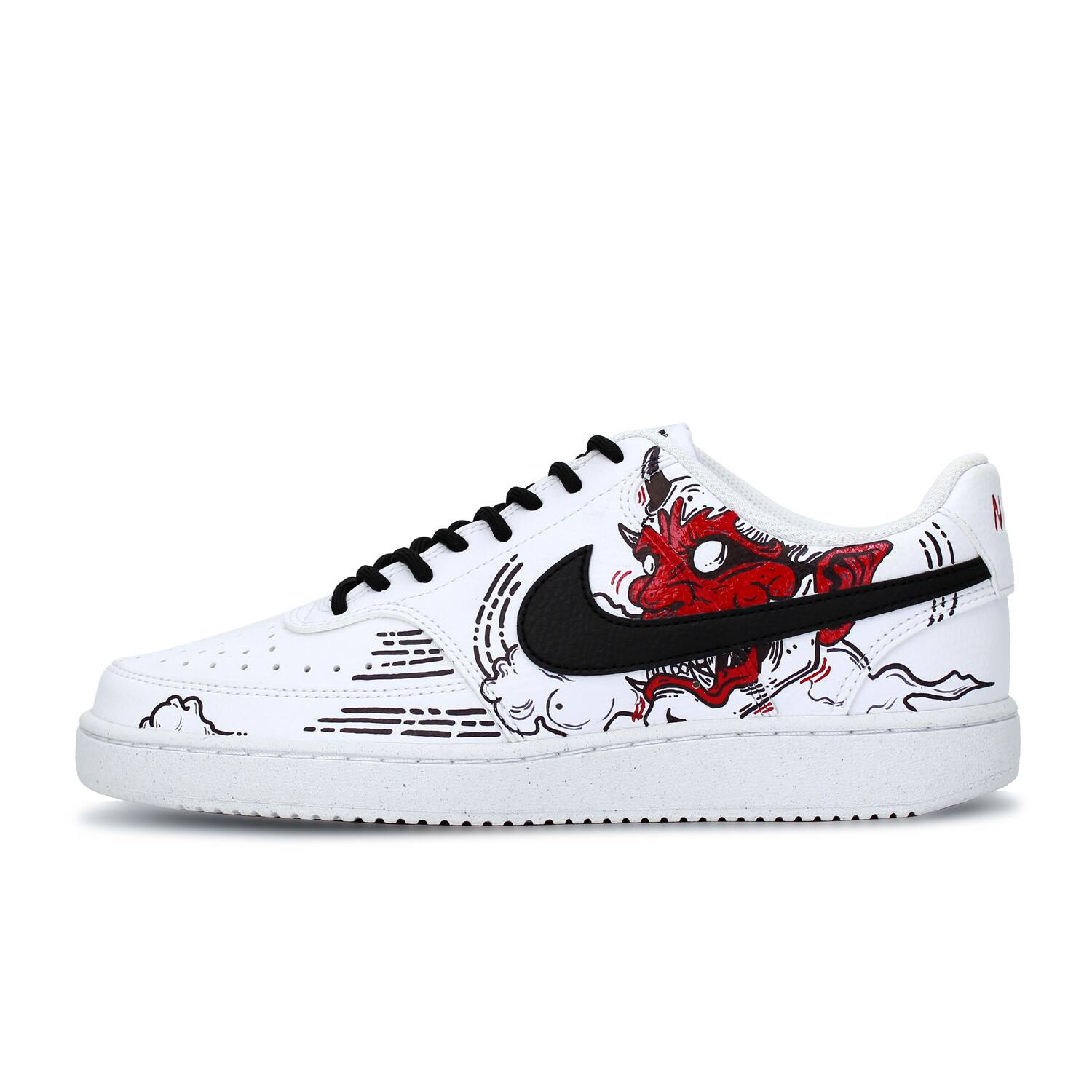 

Nike Легкие и дышащие лоу-топ скейтборд кроссовки мужские черный белый красный, цвет Black White Red