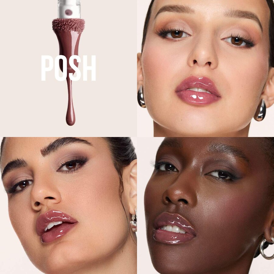 Блестящий нелипкий блеск для губ Faux Filler HUDA BEAUTY, .13 oz /3.9 mL, Posh — фото 3