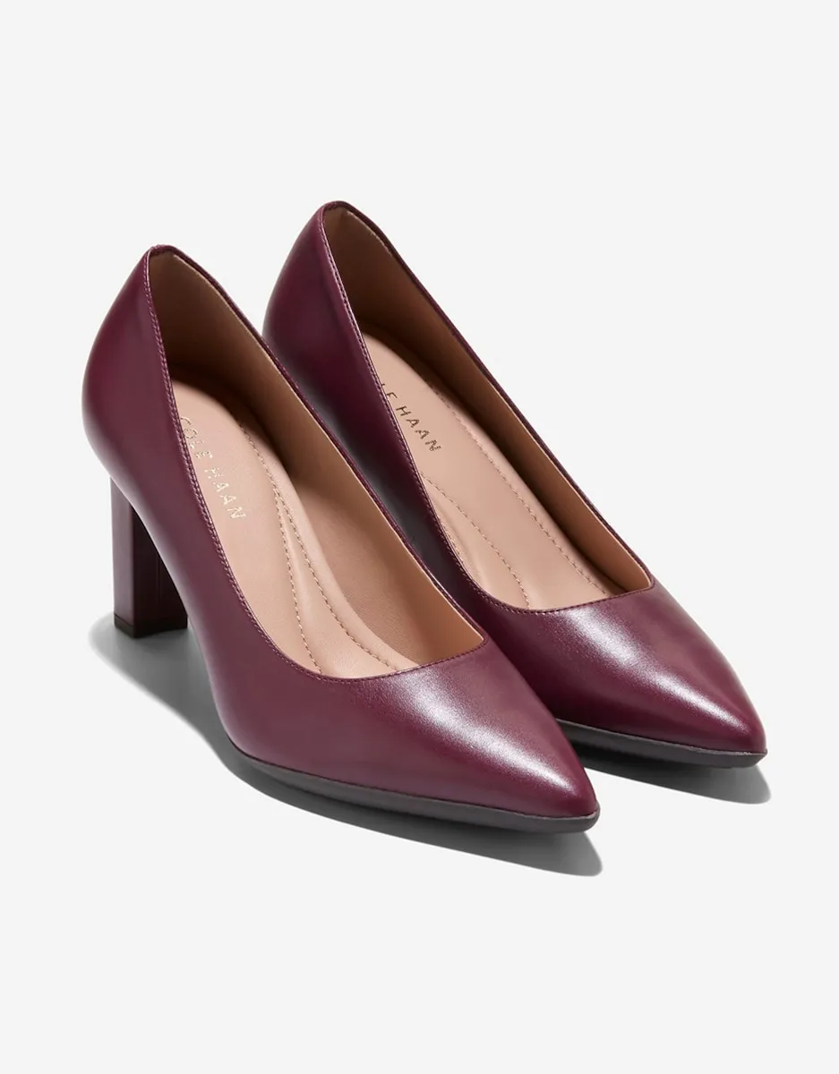 Женские туфли на каблуке из кожи Cole Haan, гранатовый — фото 4