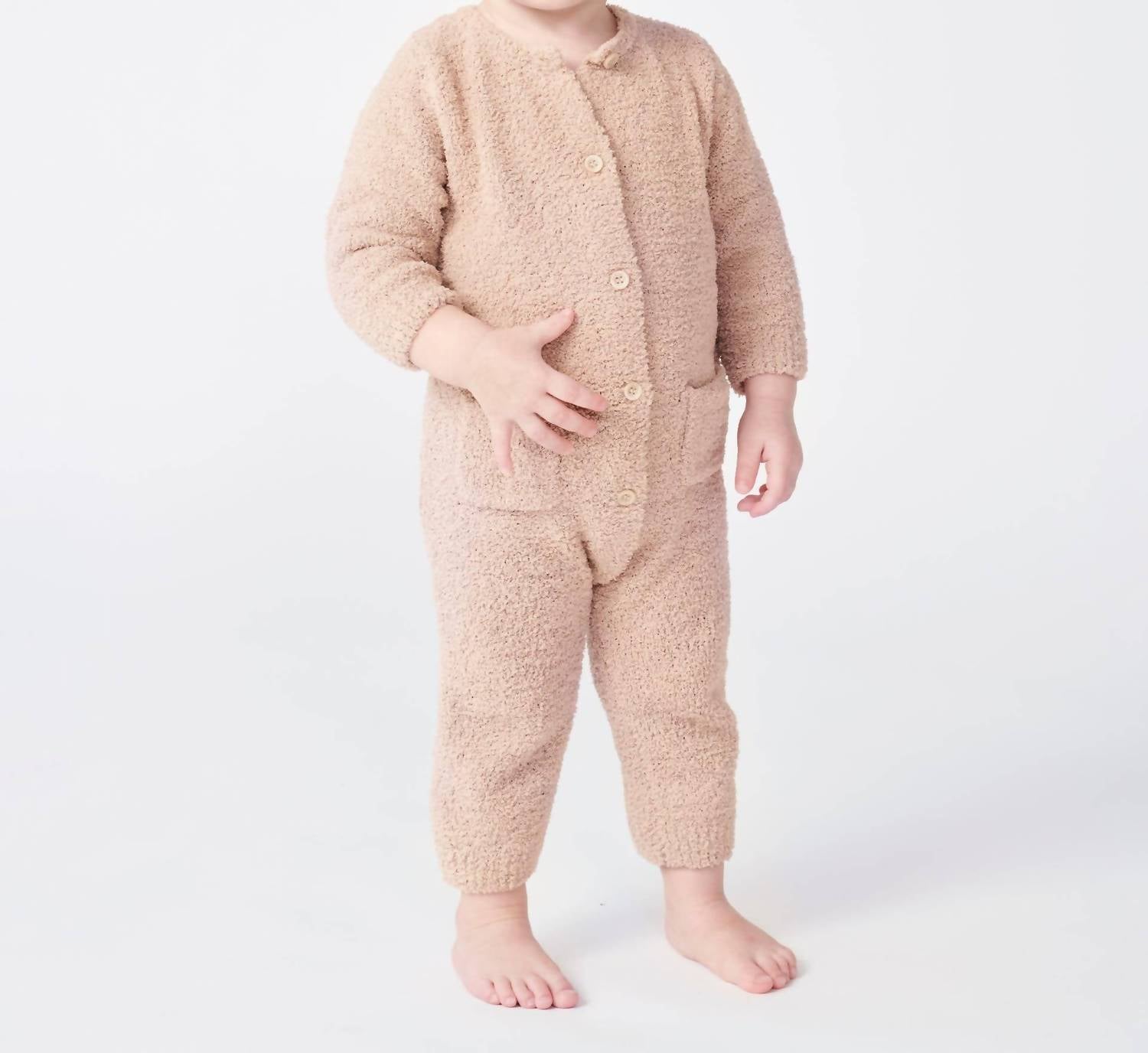 

Пушистый комбинезон с длинными рукавами цвета Camel 7AM Enfant