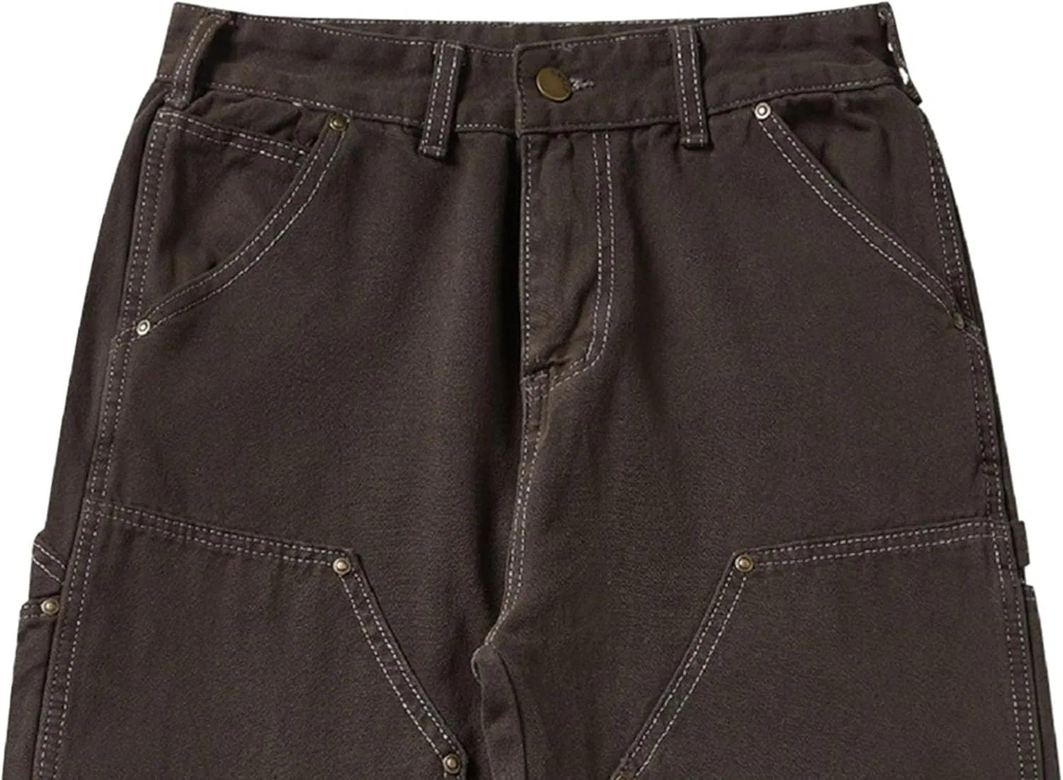 Джинсы свободные Cargo, Brown — фото 4