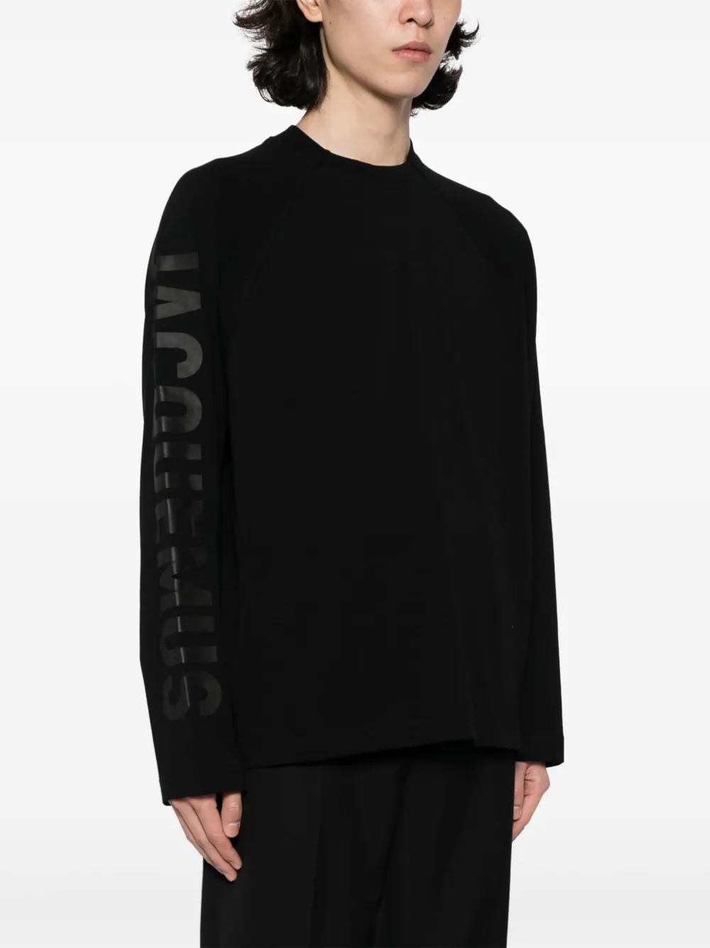 Футболка с длинными рукавами и логотипом JACQUEMUS, черный — фото 3