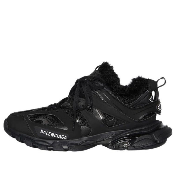 Кроссовки track sneakers 'fake fur black' Balenciaga, черный