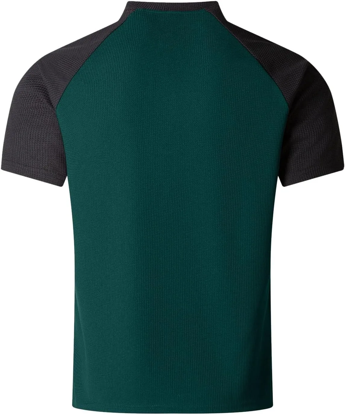 Мужская футболка-поло Henley с коротким рукавом, вязаная, Regular-Fit, Color Block — фото 3