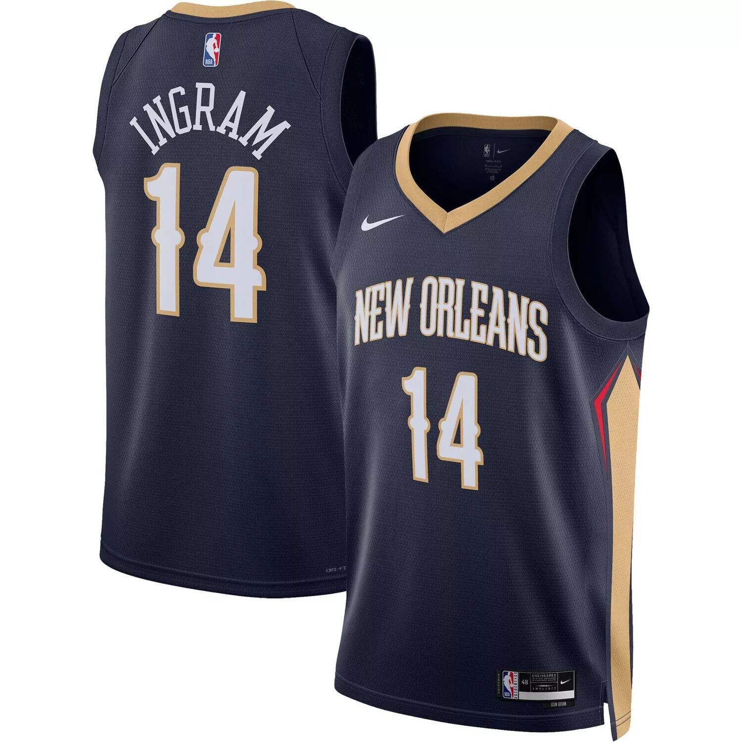 

Унисекс Джерси Brandon Ingram Navy New Orleans Pelicans 2022/23 Swingman - Icon Edition Nike