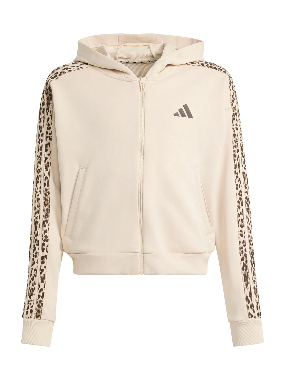 Спортивная толстовка на молнии Adidas Sportswear бежевого цвета