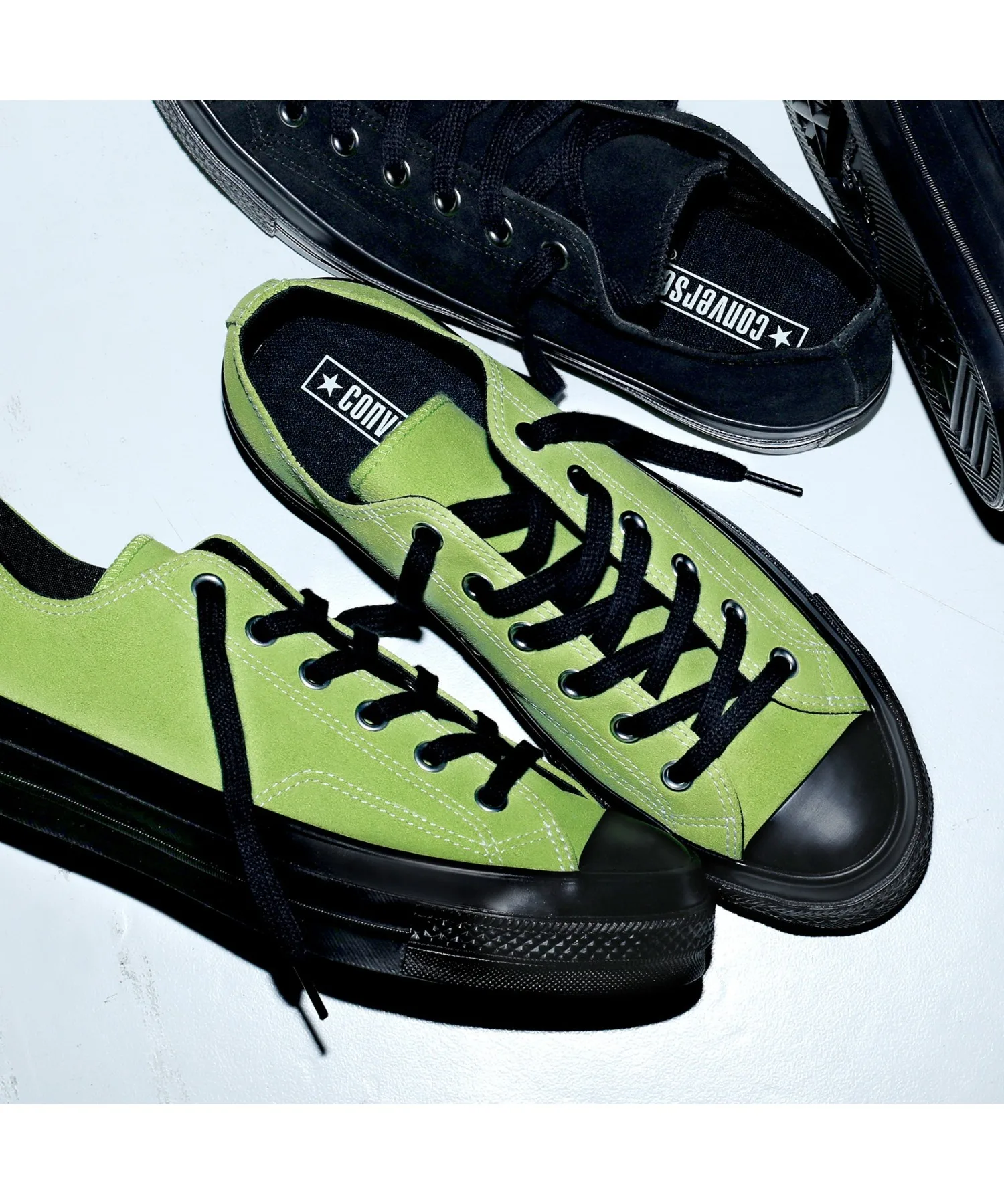 Мужские кроссовки из замши ALL STAR LGCY SU OX CONVERSE ALL STAR лаймовые