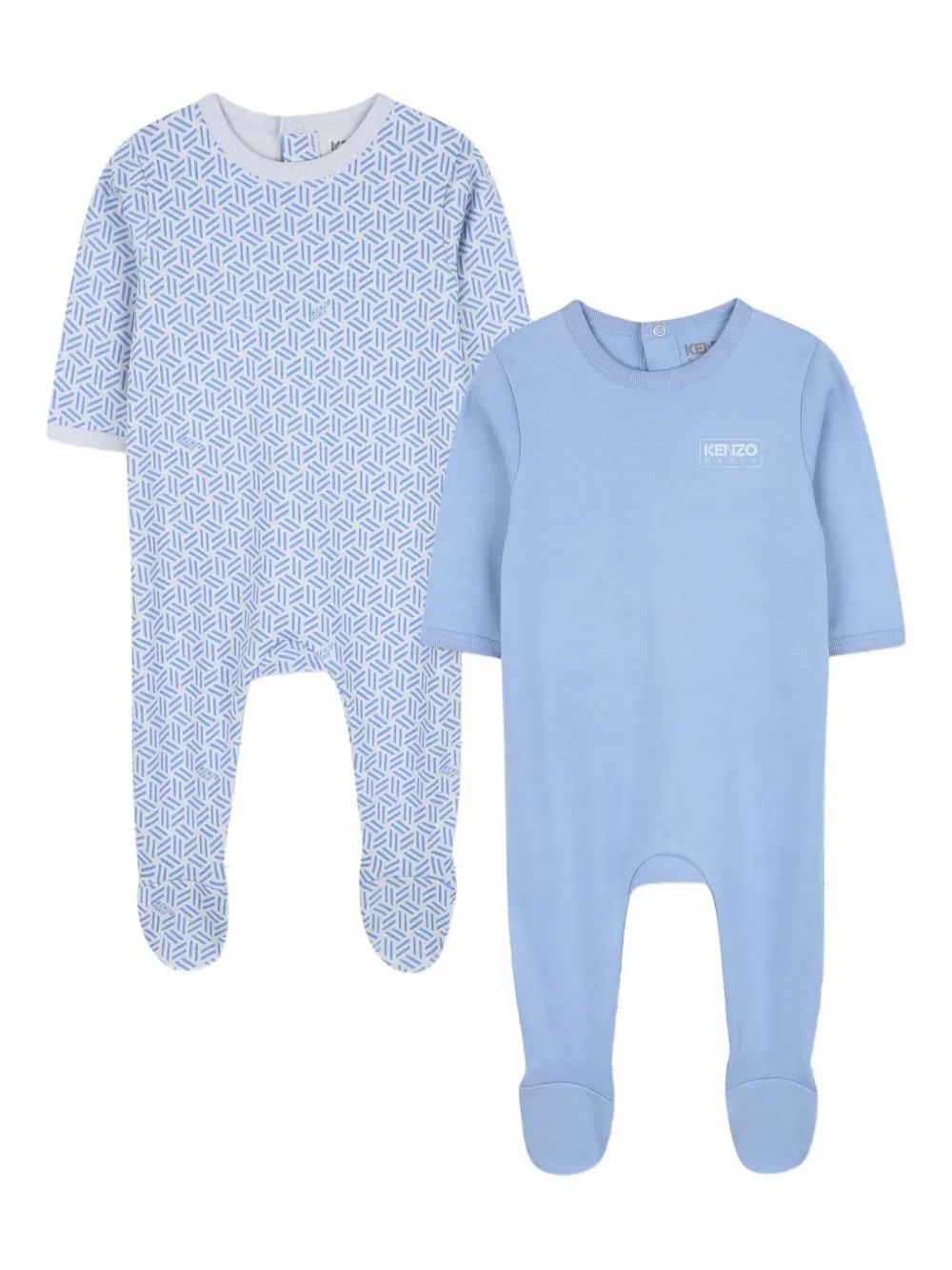 Комплект из двух пижам с принтом Kenzo Kids, синий — фото 3