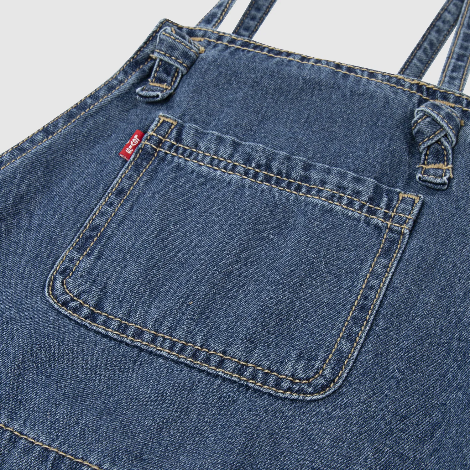 Комбинезон с узлом на бретелях для девочек 7-16 лет Levi's, Blue — фото 3