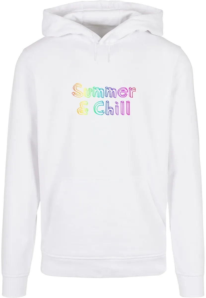 

Толстовка с капюшоном Merchcode " Merchcode Men's Summer And Chill Rainbow Basic Hoody", белый