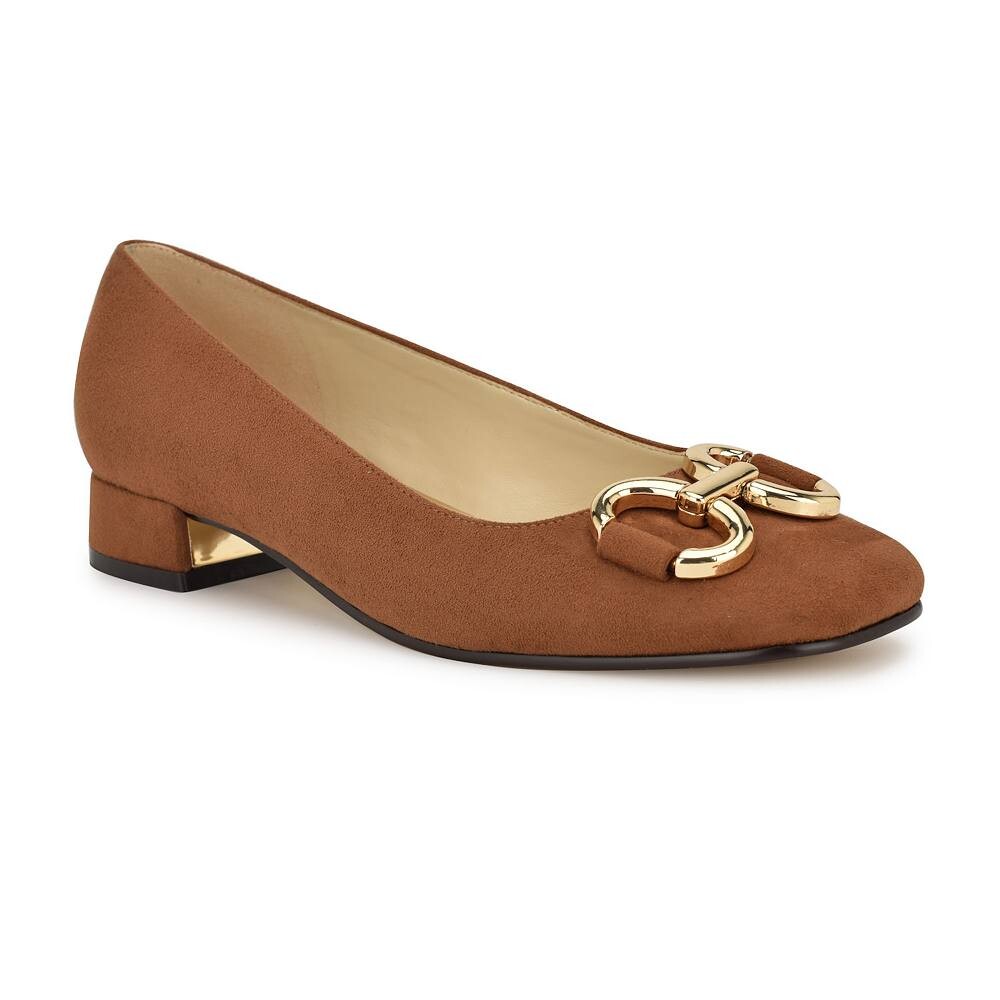Женские модельные туфли без шнуровки с квадратным носком Nine West Works, цвет Medium Natural