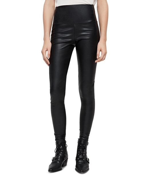 

Леггинсы из искусственной кожи Cora ALLSAINTS, цвет Black