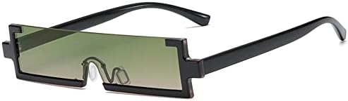 

Маленькие солнцезащитные очки для женщин в стиле ретро-винтаж, цельные солнцезащитные очки без оправы для мужчин, прозрачные голубые очки с защитой от УФ-излучения UV400 MTZJH, 2