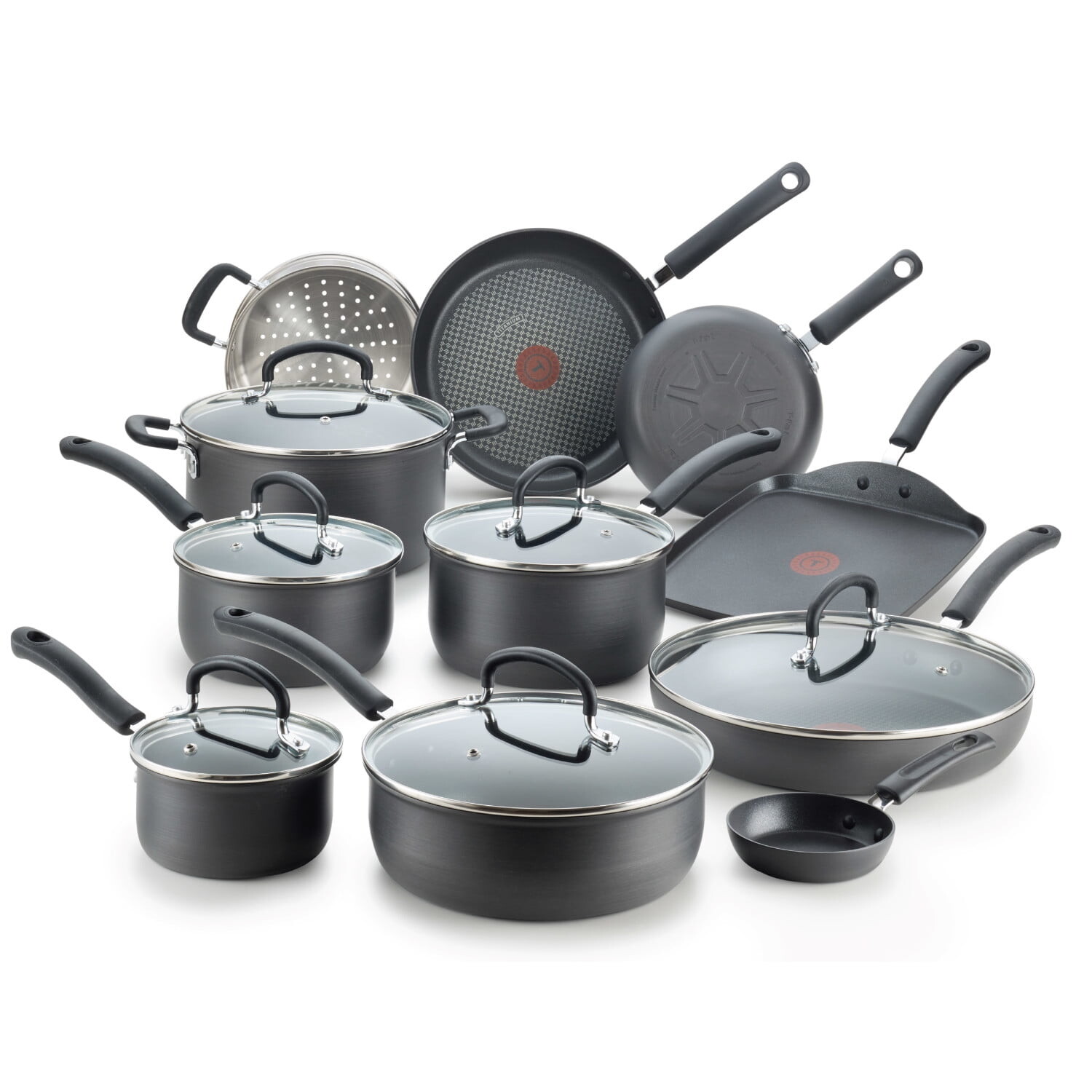 

Набор антипригарной посуды T-fal Ultimate 17 предметов, черный